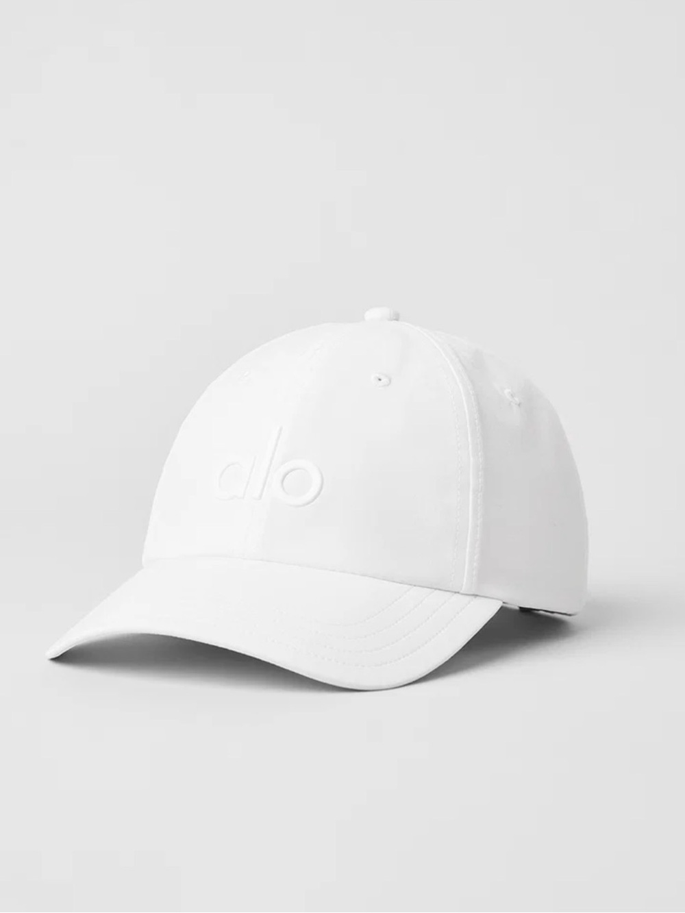 ALO Yoga White Embroidered Logo Cap